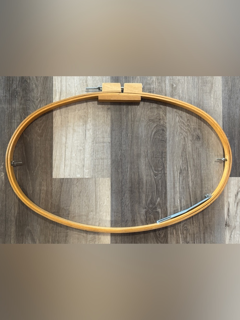 Vtg Wooden Embroidery Quilting Hoop - Natural Finish